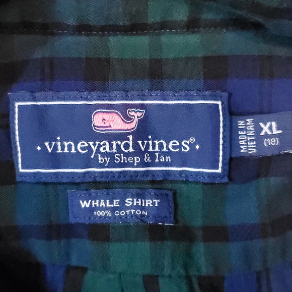 Vineyard Vines Boys Cotton Plaid Button Up Shirt - Picture 8 of 9